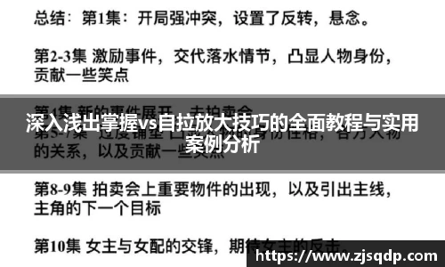 深入浅出掌握vs自拉放大技巧的全面教程与实用案例分析