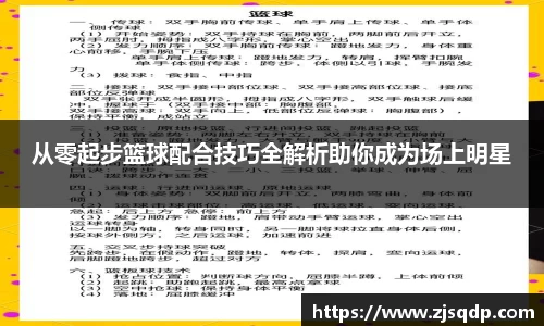 从零起步篮球配合技巧全解析助你成为场上明星